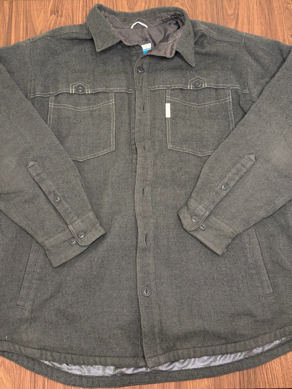 Columbia Gray Quilted-Lined Shirt Jacket